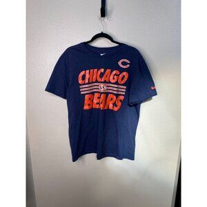 Nike Chicago Bears GSH Logo Mens Blue Athletic Cut T-Shirt XL Football Fan Tee